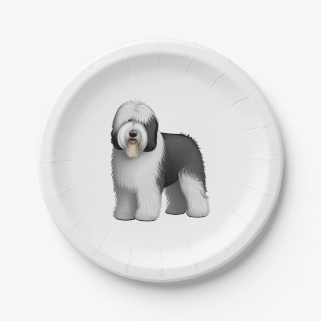 Assiettes En Carton Old English Sheepdog 10 (Devant)