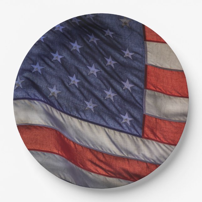 Assiettes En Carton Old Glory (Devant)