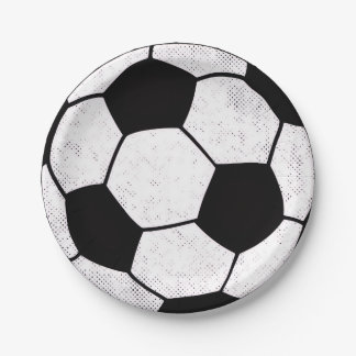 Assiettes En Carton Old School Soccer Pitch Aesthetic Graphic Style