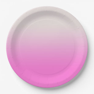 Assiettes En Carton Ombre de dégradé rose doux