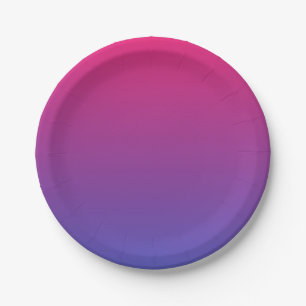 Assiettes En Carton Ombre rose et violet