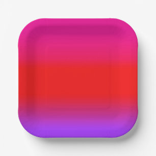 Assiettes En Carton Ombre rouge violet magenta Festive