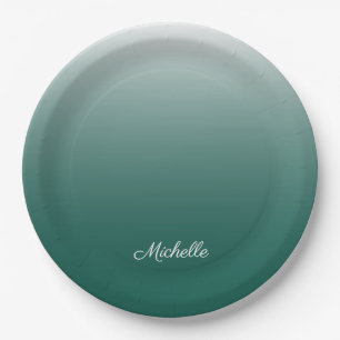 Assiettes En Carton ombre vert