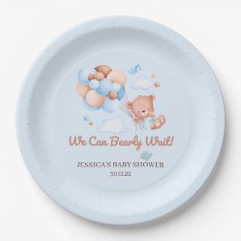 Assiettes En Carton On Peut Attendre Des Plaques De Papier Baby shower