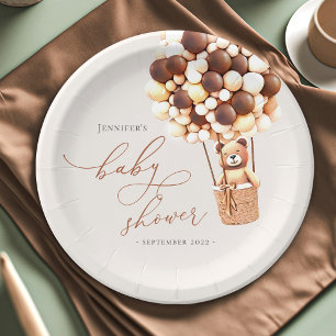 Assiettes En Carton On Peut Attendre ! Plaques de papier baby shower