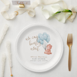 Assiettes En Carton On peut attendre prématurément Ours Bleu Baby show