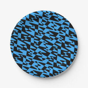 Assiettes En Carton onduleur rétroonde - bleu turquoise :