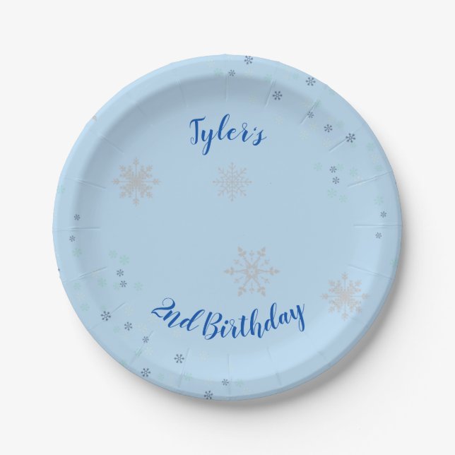 Assiettes En Carton Onederland Boy Party Plaques personnalisées (Devant)