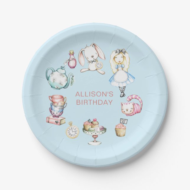 Assiettes En Carton Onederland Première fête d'anniversaire (Devant)