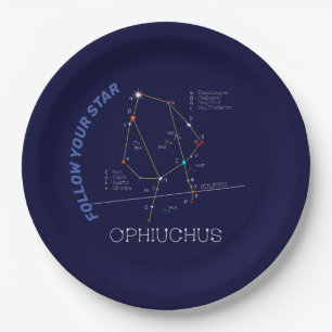 Assiettes En Carton Ophiuchus de constellation zodiaque