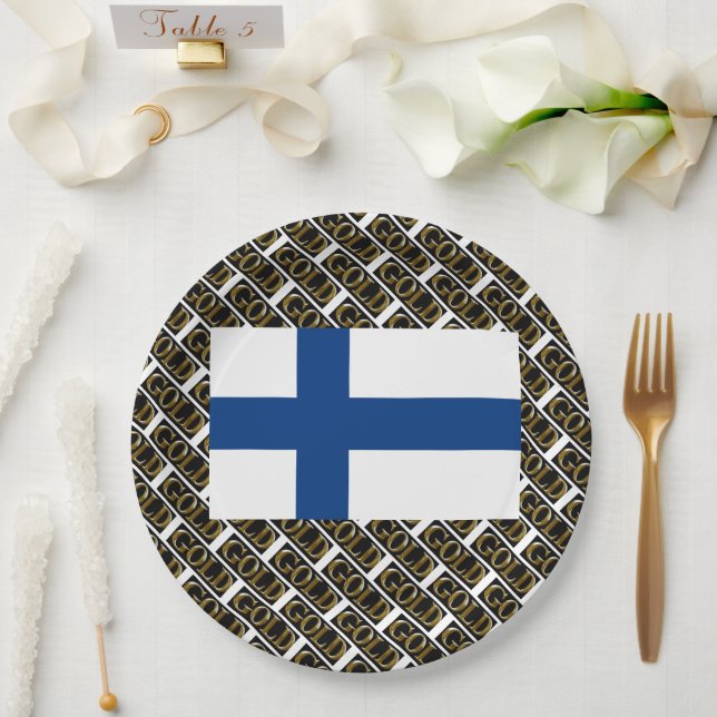 ASSIETTES EN CARTON OR FINLANDAIS (Mariage)
