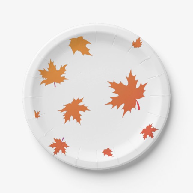 Assiettes En Carton Orange laisser sur la plaque (Devant)