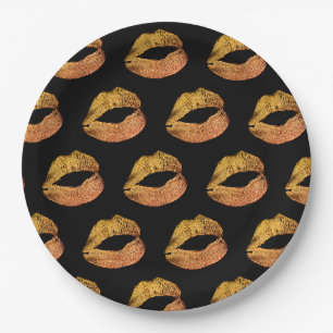 Assiettes En Carton Orange Parties scintillant Lips Halloween fête