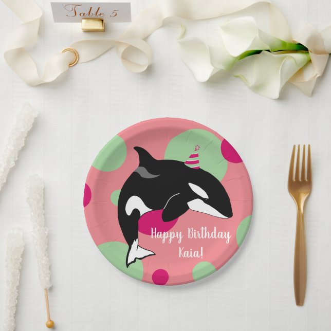 Assiettes En Carton Orca Killer Whale anniversaire (Mariage)