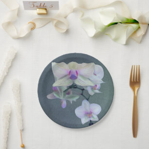 Assiettes En Carton Orchidées aux nuances du pourpre