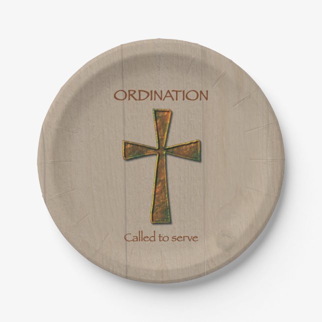 Assiettes En Carton Ordination générale Félicitations, Metal Design C (Devant)
