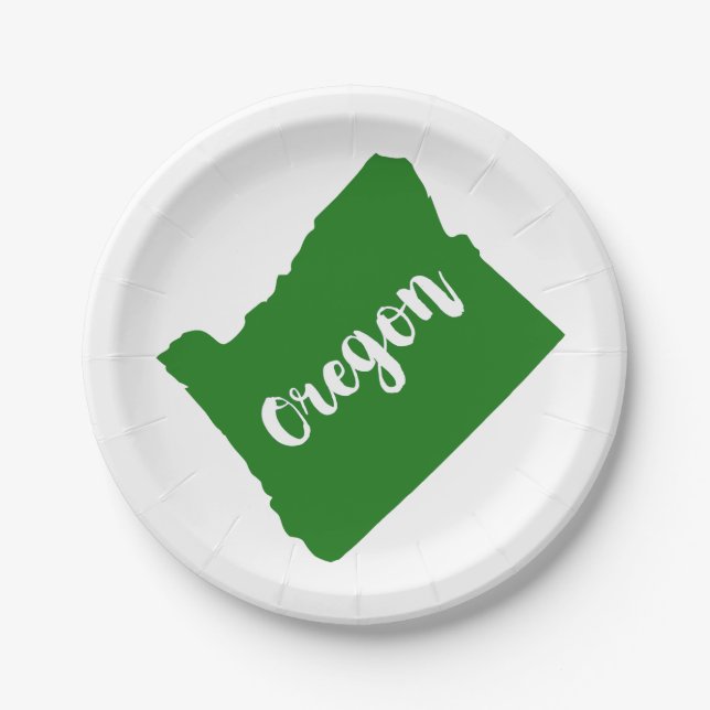 Assiettes En Carton Oregon State Green (Devant)