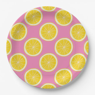 Assiettes En Carton Oreiller à jet de citron rose