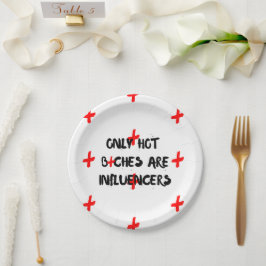 Assiettes En Carton Oreiller citation drôle d'influenceur pour décorat