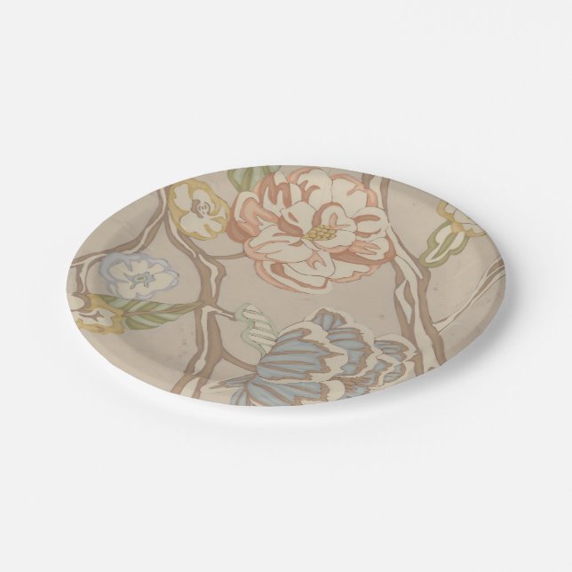 Assiettes En Carton Organza Chintz Floral Design (Angle)
