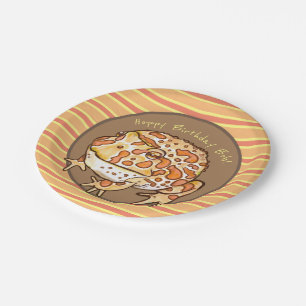 Assiettes En Carton Ornat Corned Frog Hoppy Birthday Personnalisé