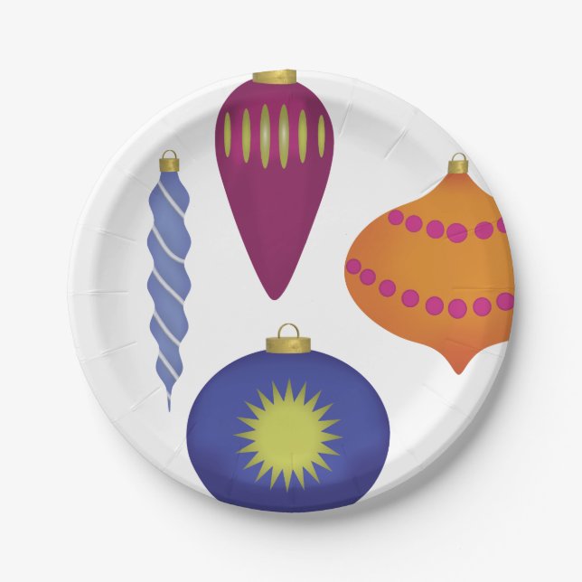 Assiettes En Carton Ornement de Noël (Devant)