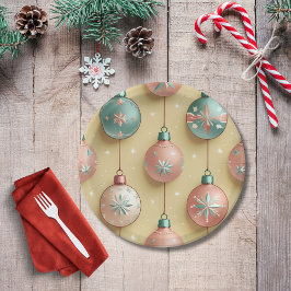 Assiettes En Carton Ornements de Noël vintage pour les Fêtes