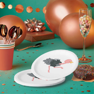 Assiettes En Carton Ostrich Running