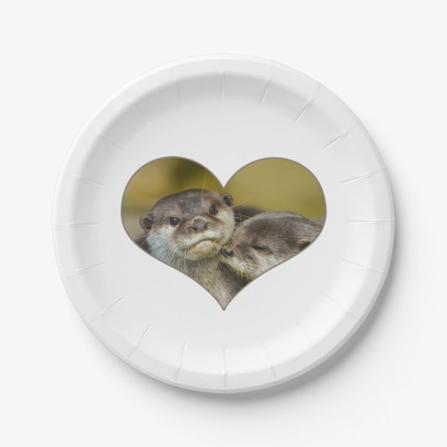 Assiettes En Carton Otterly dans l'amour (Devant)