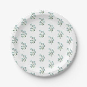 Assiettes En Carton Oubliez-moi pas la fête de mariage verte fraîche