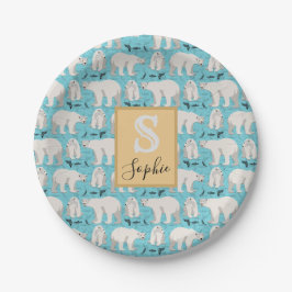 Assiettes En Carton Ours blanc