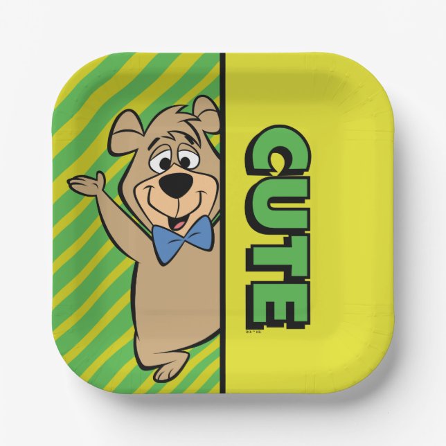 Assiettes En Carton Ours Boo-Boo mignon (Recto)