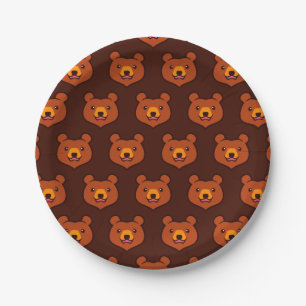 Assiettes En Carton Ours Brown