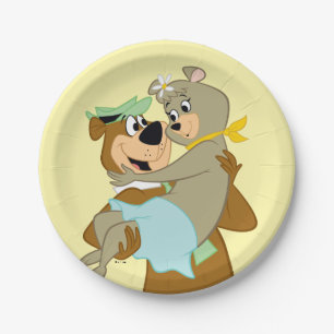 Assiettes En Carton Ours de Yogi portant un ours de Cindy