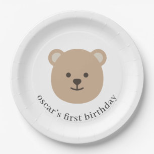 Assiettes En Carton Ours en peluche