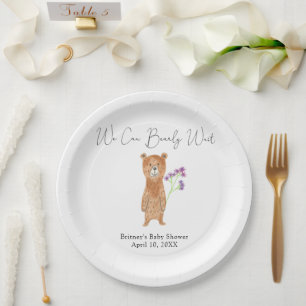 Assiettes En Carton ours en peluche - on peut attendre