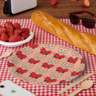 Assiettes En Carton Ours Mignon
