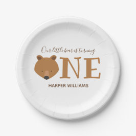 Assiettes En Carton Ours Turner un animal mignon premier anniversaire