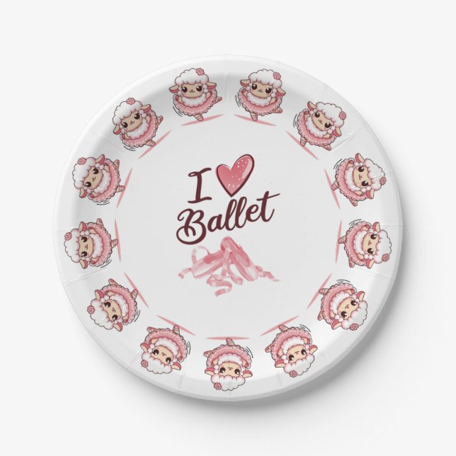Assiettes En Carton Oveja ballet (Devant)