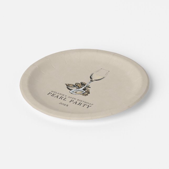 Assiettes En Carton Oyster Pearl (Angle)