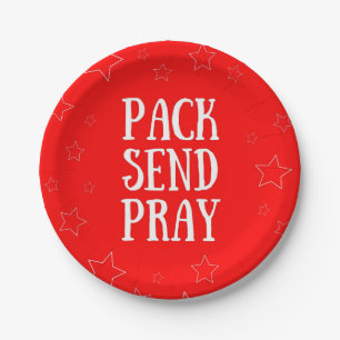 Assiettes En Carton Pack Envoyer Pray Red Papier Plaque