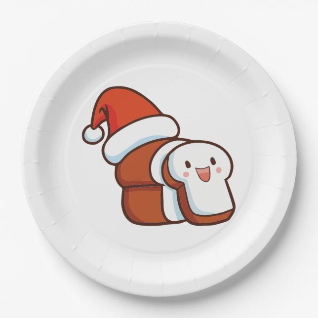 Assiettes En Carton pain de Noël (Devant)