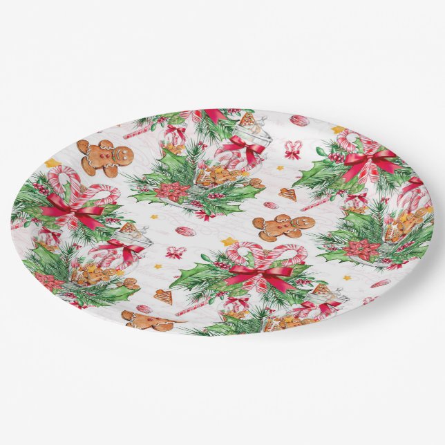 Assiettes En Carton Pain d'épices (Angle)