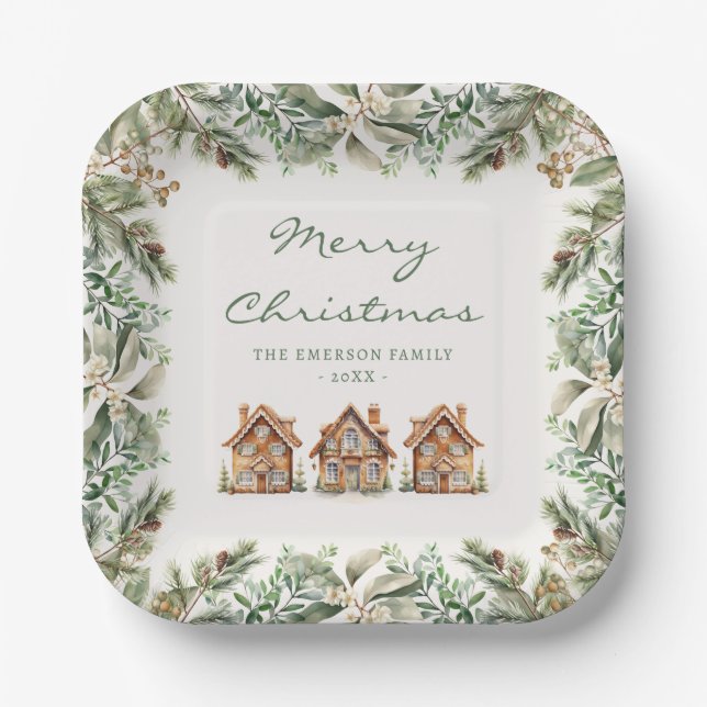 Assiettes En Carton pain d'épices de Noël (Recto)