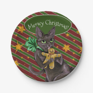 Assiettes En Carton Pain d'épices Noël Cookie Kitty