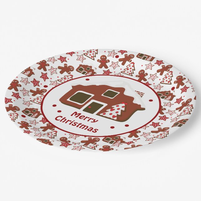 Assiettes En Carton Pain d'épices personnalisé  (Angle)