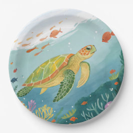 Assiettes En Carton Painting Turtle