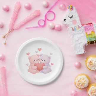 Assiettes En Carton Paires Mignonnes et Câlines