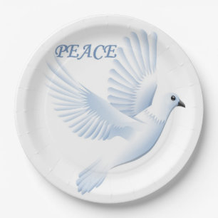 ASSIETTES EN CARTON PAIX DOVE