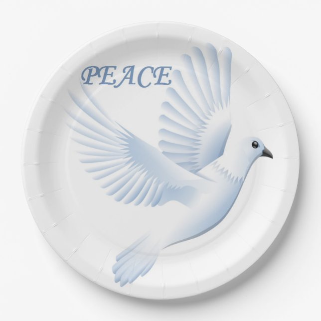 ASSIETTES EN CARTON PAIX DOVE (Devant)